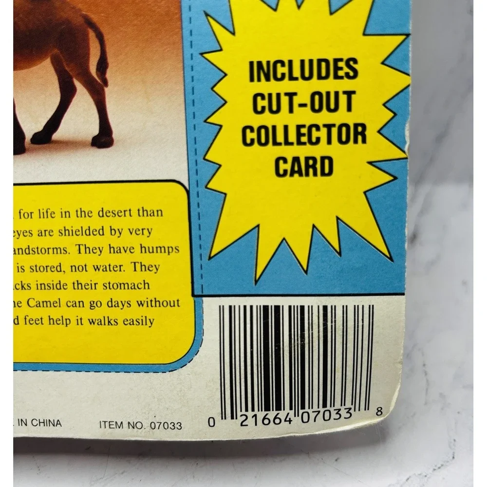Vintage 1988 Funrise International Zoo Collection Zebra Camel NIP Sealed